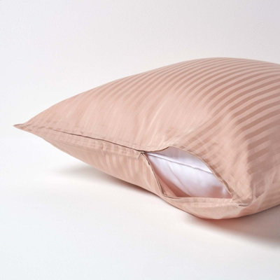 Homescapes Taupe Beige Continental Egyptian Cotton Pillowcase 330 TC, 60 x 60 cm