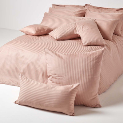 Homescapes Taupe Beige Continental Egyptian Cotton Pillowcase 330 TC, 60 x 60 cm