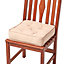 Homescapes Taupe Beige Cotton Dining Chair Booster Cushion