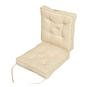 Homescapes Taupe Beige Cotton Travel Back Support Booster Cushion