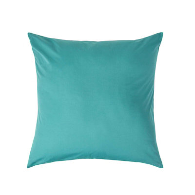 Homescapes Teal Continental Egyptian Cotton Pillowcase 200 TC, 80 x 80 cm