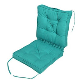 Homescapes Teal Cotton Travel Support Booster Cushion