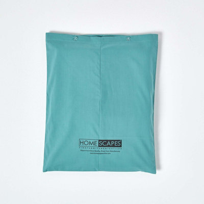 Homescapes Teal Egyptian Cotton Duvet Cover with Pillowcases 200 TC, King