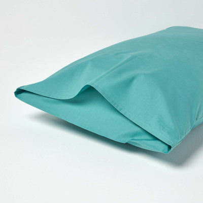 Homescapes Teal Egyptian Cotton Housewife Pillowcase 200 TC