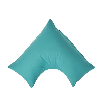 Homescapes Teal Egyptian Cotton V Shaped Pillowcase 200 TC DIY at B&Q