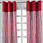 Homescapes Thick Red Stripe Ready Made Eyelet Curtain Pair, 137 x 228 cm Drop
