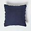 Homescapes Tula Handwoven Textured Navy & Teal Cushion 45 x 45 cm