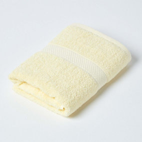 Homescapes Turkish Cotton Guest Towel, Yellow