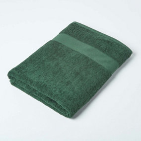 Homescapes Turkish Cotton Jumbo Towel, Dark Green