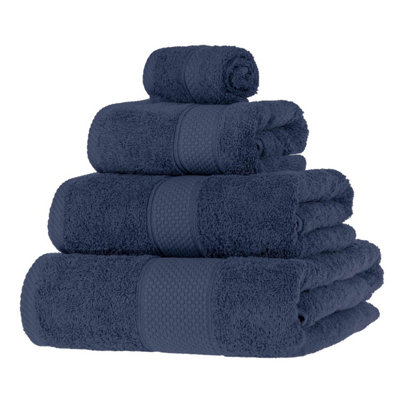 Homescapes Turkish Cotton Navy Blue Bath Towels Set Price Comparisons | Compare The Build