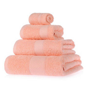Homescapes Turkish Cotton Peach Bath Towels Set