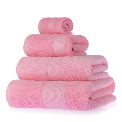 Homescapes Turkish Cotton Pink Bath Towels Set Price Comparisons | Compare The Build
