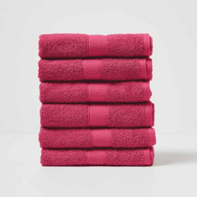 Homescapes Turkish Cotton Raspberry Hand Towel