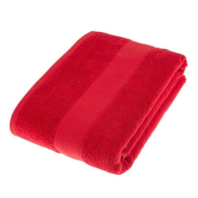 Homescapes Turkish Cotton Red Bath Sheet