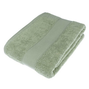 Homescapes Turkish Cotton Sage Green Bath Sheet