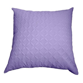 Homescapes Ultrasonic Mauve Quilted Embossed Cushion Cover, 80 x 80 cm