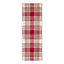 Homescapes Walker Red Tartan Check Non-Slip 100% Wool Rug, 66 x 200 cm