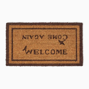 Homescapes Welcome Come Again Coir Doormat
