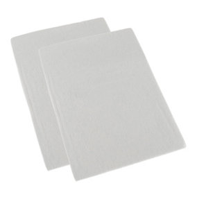 Homescapes White Brushed Cotton Cot Flat Sheet Pair 100% Cotton, 100 x 150 cm