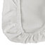Homescapes White Brushed Cotton Fitted Cot Sheet Pair 100% Cotton, 60 x 120 cm
