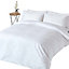 Homescapes White Continental Egyptian Cotton Duvet Cover Set 1000 Thread count, 155 x 220 cm