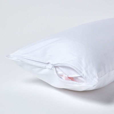 Homescapes White Continental Egyptian Cotton Pillowcase 1000 TC, 40 x 80 cm