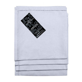 Homescapes White Cotton Fabric 4 Napkins Set