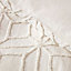 Homescapes White Diamond Cotton Tufted Duvet Cover Set, Super King