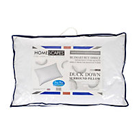 Homescapes White Duck Down Surround Pillow