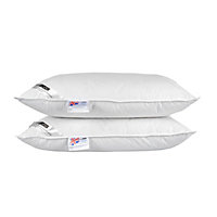 Homescapes White Duck Feather and Down Pillow Pair