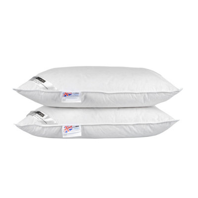 Homescapes White Duck Feather and Down Pillow Pair