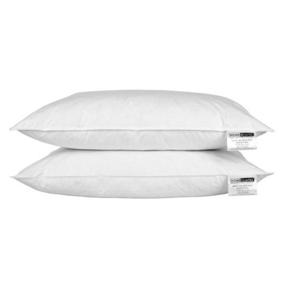 Homescapes White Duck Feather Pillow Pair DIY at B&Q