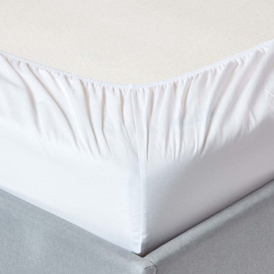 Homescapes White Egyptian Cotton Deep Fitted Sheet 200 TC, King