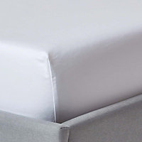 Homescapes White Egyptian Cotton Fitted Sheet 1000 TC, Double