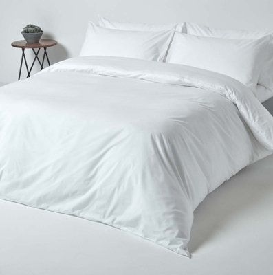 Homescapes White Egyptian Cotton Fitted Sheet 200 TC, Double