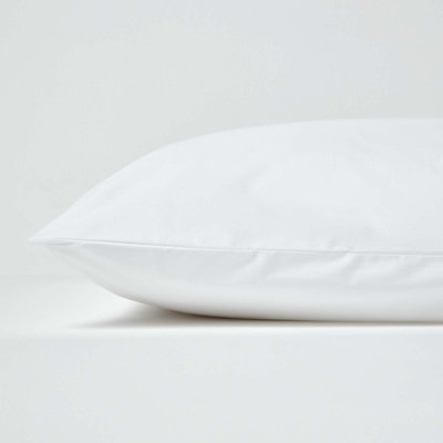 Homescapes White Egyptian Cotton Housewife Pillowcase 200 TC, King Size