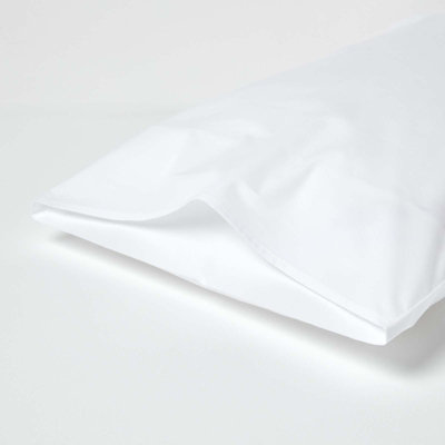 Homescapes White Egyptian Cotton Housewife Pillowcase 200 TC, King Size