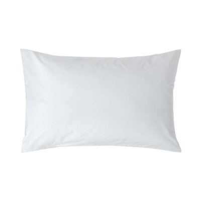 Homescapes White Egyptian Cotton Housewife Pillowcase 200 TC, Standard Size