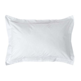 Homescapes White Egyptian Cotton Oxford Pillowcase 200 TC, Standard Size