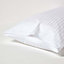 Homescapes White Egyptian Cotton Satin Stripe Housewife Pillowcase 330 TC