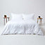 Homescapes White Linen Fitted Sheet, Single