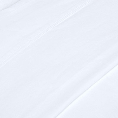 Homescapes White Linen Flat Sheet, Double