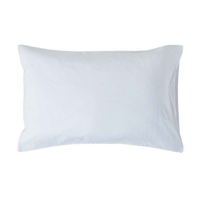 Homescapes White Linen Housewife Pillowcase, Standard DIY at B&Q