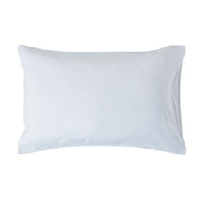Homescapes White Linen Housewife Pillowcase, Standard
