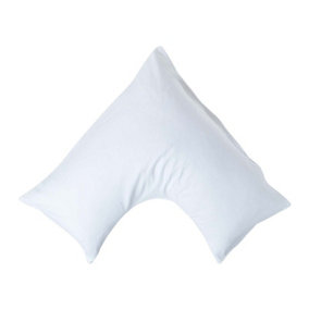 Homescapes White Linen V Shaped Pillowcase