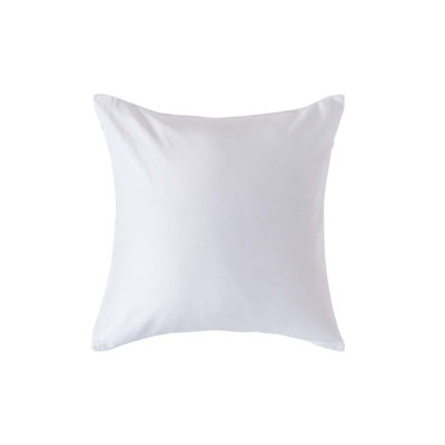 Homescapes White Organic Cotton Continental Pillowcase 400 TC, 40 x 40 cm