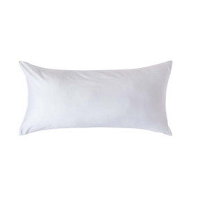 Homescapes White Organic Cotton Continental Pillowcase 400 TC, 40 x 80 cm