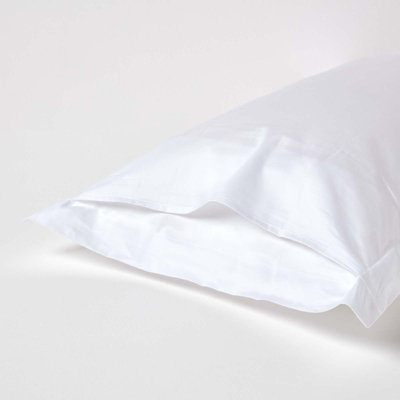 Homescapes White Organic Cotton Oxford Pillowcase 400 TC
