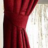 Homescapes Wine Red Chenille Curtain Tie Back Pair