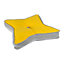 Homescapes Yellow and Grey Star Floor Cushion